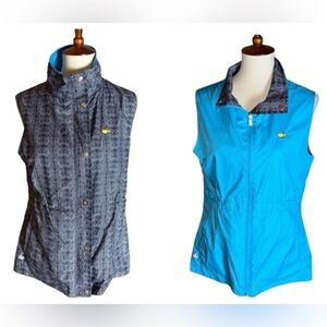 Peter Millar women’s reversible vest with Masters logo Size Medium